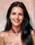 SiaLinda: Halsband Trigon RossO Rot Leder, mit einzigartigem O- Ring Element