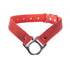 SiaLinda: Halsband Trigon RossO Rot Leder, mit einzigartigem O- Ring Element