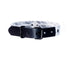 SiaLinda: Gothic Halloween Halsband schwarz mit weißer Spitze, Vacchetta-Leder, solo oder mit O-Ring