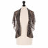 SiaLinda: Bolero Nuria Onza, Leo-Muster mit Silber, transparent, Designerstoff