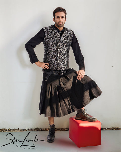 Jabot aus schwarzer Spitze – Gentleman Style für jeden Anlass - SiaLinda.com