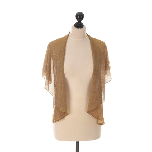 Nuria Bolero Metallic Gold, Jersey mit Lurex, flexibles Top für Korsetts | SiaLinda - SiaLinda.com