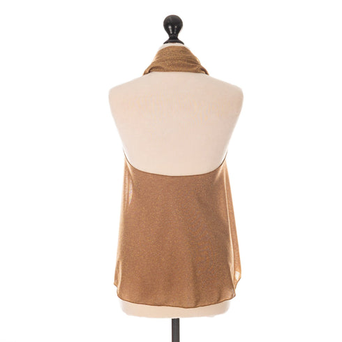 Nuria Bolero Metallic Gold, Jersey mit Lurex, flexibles Top für Korsetts | SiaLinda - SiaLinda.com