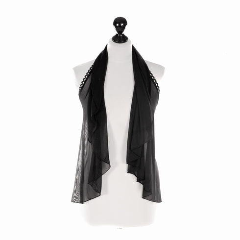 Nuria Jersey, schwarz aus weichem Tüll, flexibel einzusetzen - SiaLinda.com