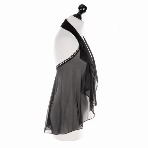 Nuria Jersey, schwarz aus weichem Tüll, flexibel einzusetzen - SiaLinda.com