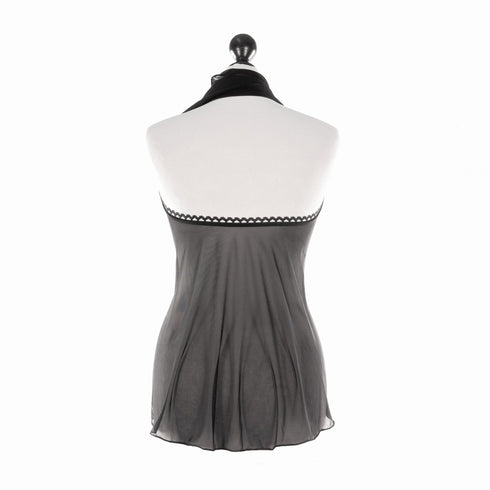 Nuria Jersey, schwarz aus weichem Tüll, flexibel einzusetzen - SiaLinda.com