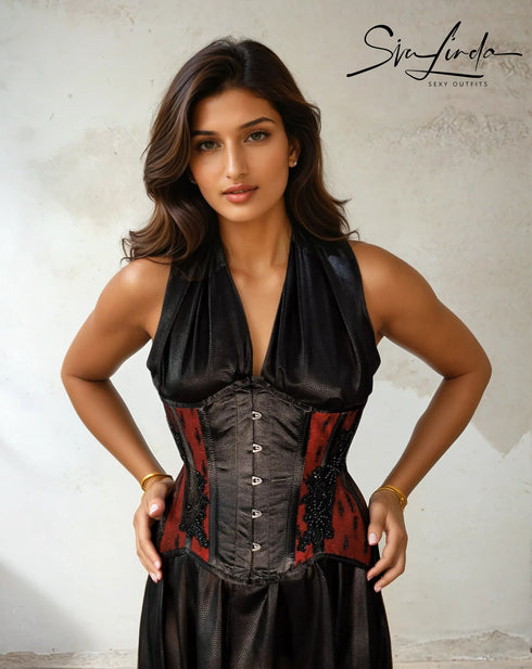 Nuria Sonderedition Leoni, schwarz, Designerstoff aus Korea mit dezentem Leo - Muster - SiaLinda.com