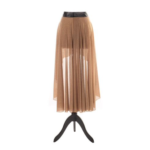 Rock Metallic Gold - Asymmetrischer Goldrock aus Lurex - Jersey | Röcke | SiaLinda - SiaLinda.com