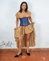 Rock Metallic Gold - Asymmetrischer Goldrock aus Lurex - Jersey | Röcke | SiaLinda - SiaLinda.com