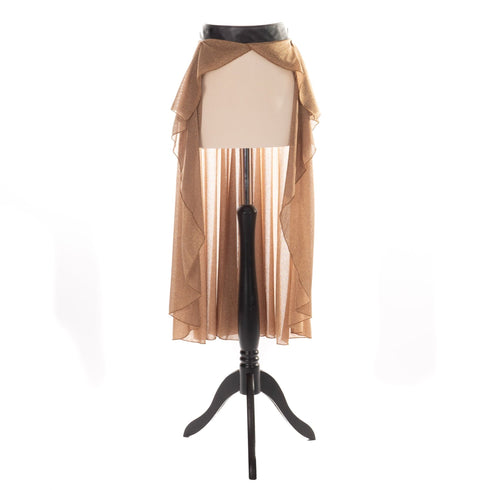 Rock Metallic Gold - Asymmetrischer Goldrock aus Lurex - Jersey | Röcke | SiaLinda - SiaLinda.com