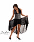 Rock Metallic Schwarz - Asymmetrischer Fetischrock aus Lurex - Jersey | Röcke | SiaLinda - SiaLinda.com