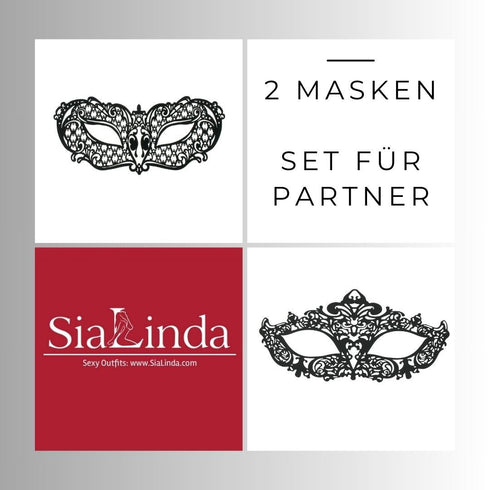 Set von 2 selbstklebenden Masken zum Sonderpreis - Partnerset: Hokelani & Alamea - SiaLinda.com