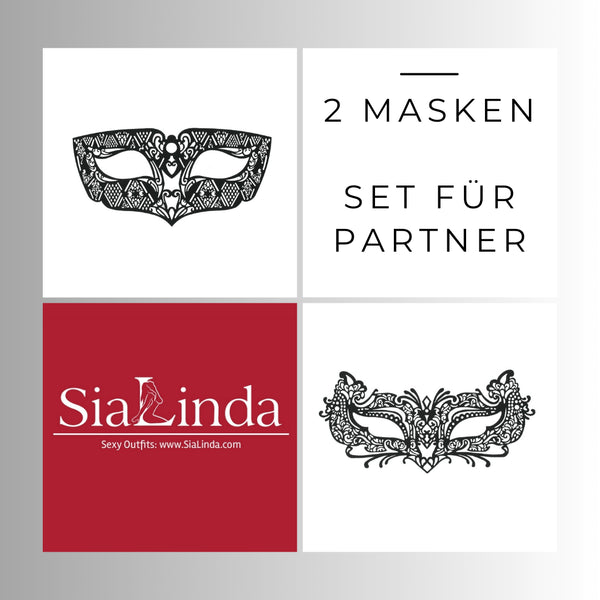 Set von 2 selbstklebenden Masken zum Sonderpreis - Partnerset: Koharu & Calulaia - SiaLinda.com