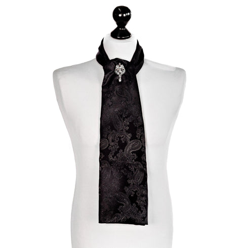 SiaLinda: Bindar Schal Krawatte schwarz, Halsschmuck, Cabochon, Augenbinde - SiaLinda.com