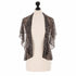 SiaLinda: Bolero Nuria Onza, Leo-Muster mit Silber, transparent, Designerstoff - SiaLinda.com