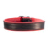 SiaLinda: Breites Lederhalsband Elchleder, schwarz-rot, 30 mm, solo oder mit O-Ring - SiaLinda.com