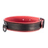 SiaLinda: Breites Lederhalsband Elchleder, schwarz-rot, 30 mm, solo oder mit O-Ring - SiaLinda.com