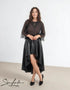 SiaLinda: Cape CapaLinda, schwarz, Plissée Designerstoff, Fransen oder Collier - SiaLinda.com