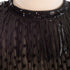 SiaLinda: Cape CapaLinda, schwarz, Plissée Designerstoff, Fransen oder Collier - SiaLinda.com