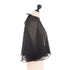 SiaLinda: Cape CapaLinda, schwarz, Plissée Designerstoff, Fransen oder Collier - SiaLinda.com