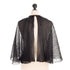 SiaLinda: Cape CapaLinda, schwarz, Plissée Designerstoff, Fransen oder Collier - SiaLinda.com