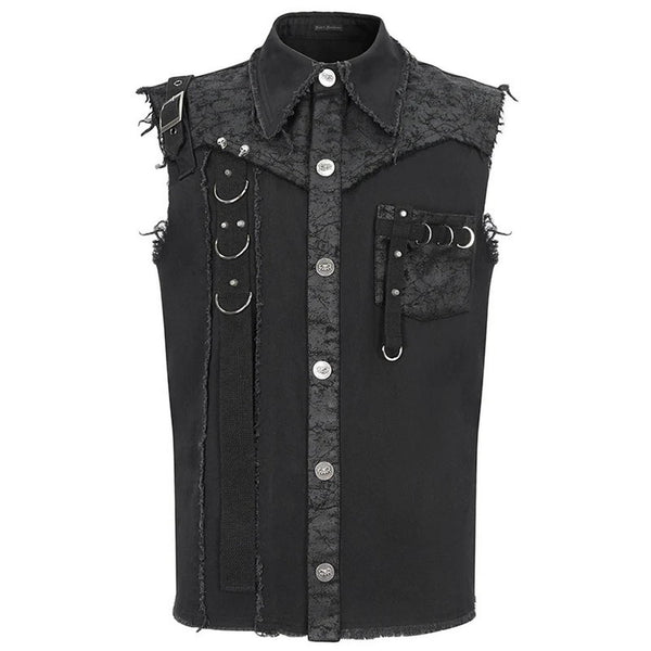 SiaLinda for Men: Shirt Sverre, ärmellos, Streetware Style, schwarz, Baumwolle - SiaLinda.com