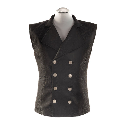 SiaLinda for Men: Weste Einar II, Brokat, schwarz - SiaLinda.com