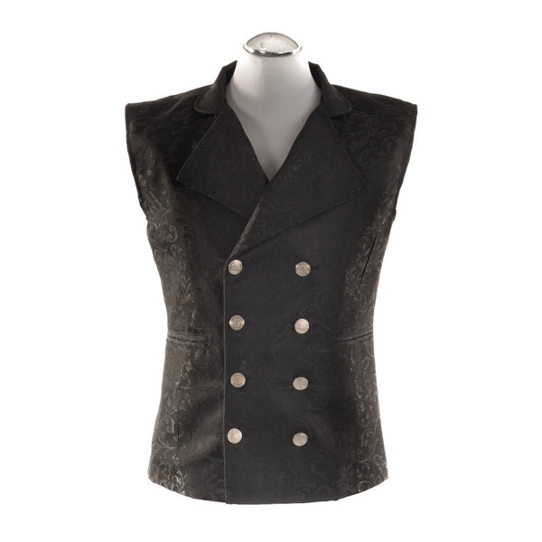 SiaLinda for Men: Weste Einar II, Brokat, schwarz - SiaLinda.com