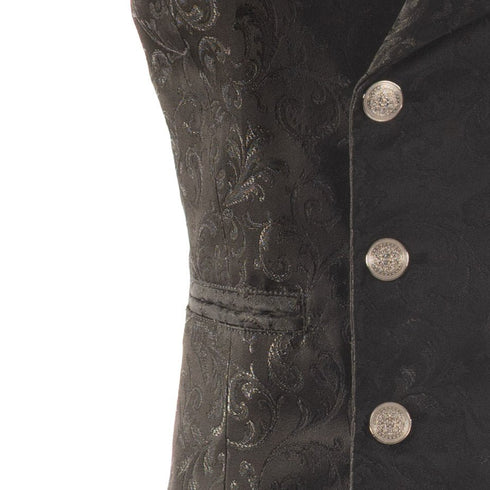 SiaLinda for Men: Weste Einar II, Brokat, schwarz - SiaLinda.com