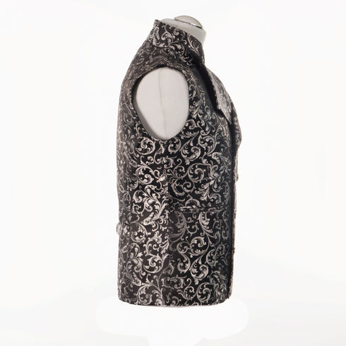 SiaLinda for Men: Weste Einar II, Brokat, silber schwarz - SiaLinda.com