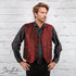 SiaLinda for Men: Weste Rohan, Jacquard rot schwarz - SiaLinda.com