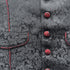 SiaLinda for Men: Weste Steen schwarz mit roten Akzenten, Jacquard, S bis 7XL - SiaLinda.com