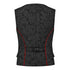 SiaLinda for Men: Weste Steen schwarz mit roten Akzenten, Jacquard, S bis 7XL - SiaLinda.com