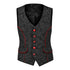 SiaLinda for Men: Weste Steen schwarz mit roten Akzenten, Jacquard, S bis 7XL - SiaLinda.com