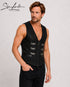SiaLinda: Gothic Aristokrat Weste Herren Greif, schwarz, Jacquard, Flügel-Applikationen - SiaLinda.com