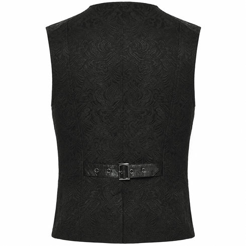 SiaLinda: Gothic Aristokrat Weste Herren Greif, schwarz, Jacquard, Flügel-Applikationen - SiaLinda.com