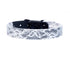 SiaLinda: Gothic Halloween Halsband schwarz mit weißer Spitze, Vacchetta-Leder, solo oder mit O-Ring - SiaLinda.com