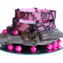 SiaLinda: Gothic Halloween Halsband Vacchetta Leder pink mit Spitze, mit oder ohne Ring, Geschenkverpackung - SiaLinda.com