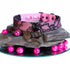 SiaLinda: Gothic Halloween Halsband Vacchetta Leder pink mit Spitze, mit oder ohne Ring, Geschenkverpackung - SiaLinda.com