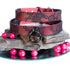 SiaLinda: Gothic Halloween Halsband Vacchetta Leder rot mit Spitze, mit oder ohne Ring, Geschenkverpackung - SiaLinda.com
