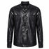 SiaLinda: Gothic Hemd Herren Falk, schwarz, Kunstleder Used-Look, Flügel-Applikation - SiaLinda.com