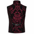 SiaLinda: Gothic Weste Herren schwarz rot Fero, Barock Brokat, ärmellos - SiaLinda.com