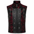 SiaLinda: Gothic Weste Herren schwarz rot Fero, Barock Brokat, ärmellos - SiaLinda.com