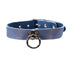 SiaLinda: Halsband Blue Sky, echtes Leder himmel blau, zwei O - Ringe 20mm zur Auswahl, Geschenkverpackung - SiaLinda.com