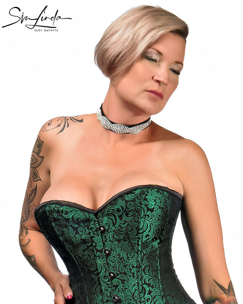 SiaLinda: Halsband Jolie Kristall Band silber, echt Rinds - Velourleder - SiaLinda.com