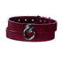 SiaLinda: Halsband Red Velvet, Veloursleder mit großem O - Ring 20mm, wein rot, Geschenkverpackung - SiaLinda.com