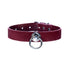 SiaLinda: Halsband Red Velvet, Veloursleder mit großem O - Ring 20mm, wein rot, Geschenkverpackung - SiaLinda.com