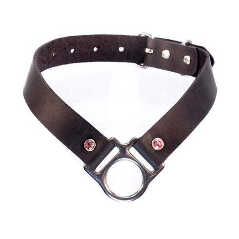 SiaLinda: Halsband Trigon Chroma mit exklusivem O - Ring Element und farbigen Kristallen - SiaLinda.com