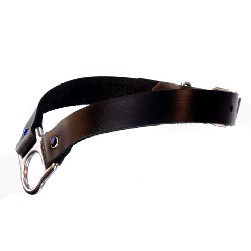 SiaLinda: Halsband Trigon Chroma mit exklusivem O - Ring Element und farbigen Kristallenen - SiaLinda.com