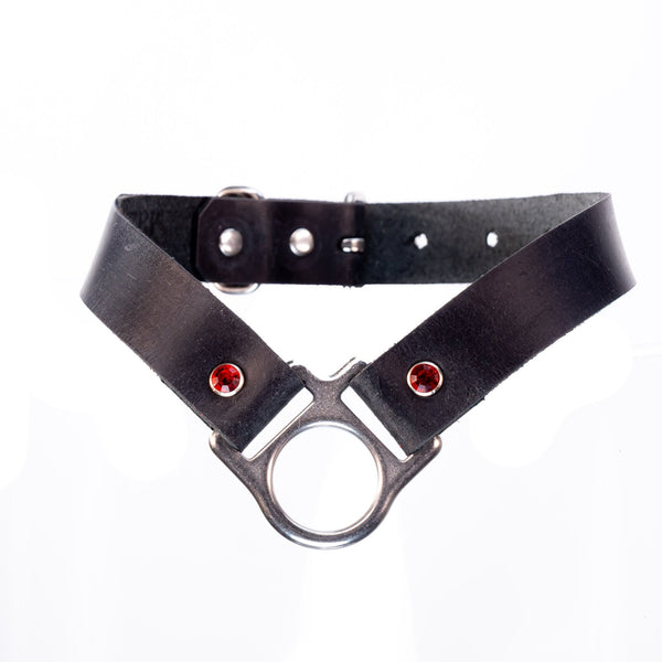 SiaLinda: Halsband Trigon Chroma mit exklusivem O - Ring Element und farbigen Kristallenen - SiaLinda.com